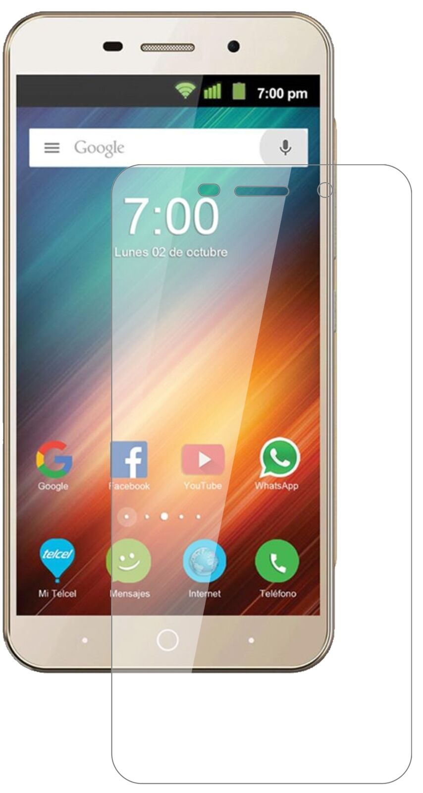 Klare Displayschutzfolie von dipos passend für ZTE Blade A602, 9H kratzfest und blasenfrei montiert