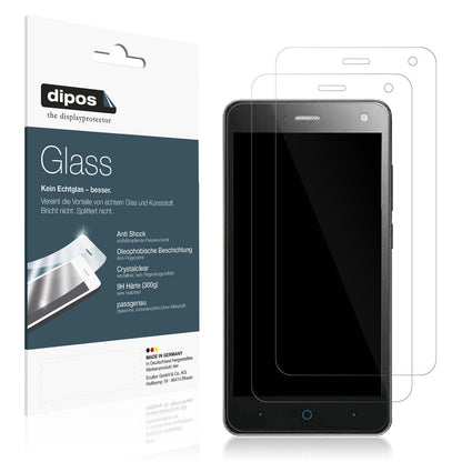 Klare Displayschutzfolie von dipos passend für ZTE Blade L3, 9H kratzfest und blasenfrei montiert