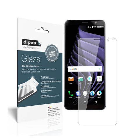Klare Displayschutzfolie von dipos passend für ZTE Blade Max View, 9H kratzfest und blasenfrei montiert