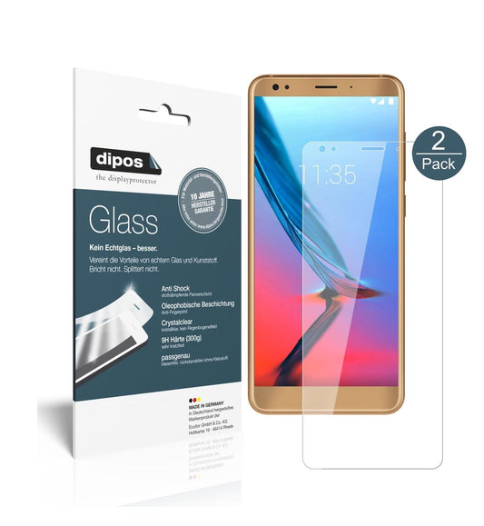 Klare Displayschutzfolie von dipos passend für ZTE Blade V9, 9H kratzfest und blasenfrei montiert