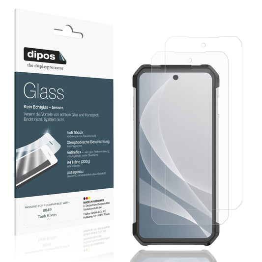 Matte Displayschutzfolie von dipos passend für 8849 Tank 5 Pro, 9H kratzfest und blasenfrei montiert