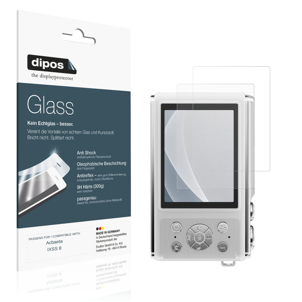 Matte Displayschutzfolie von dipos passend für Acbaeta IXSS 8, 9H kratzfest und blasenfrei montiert