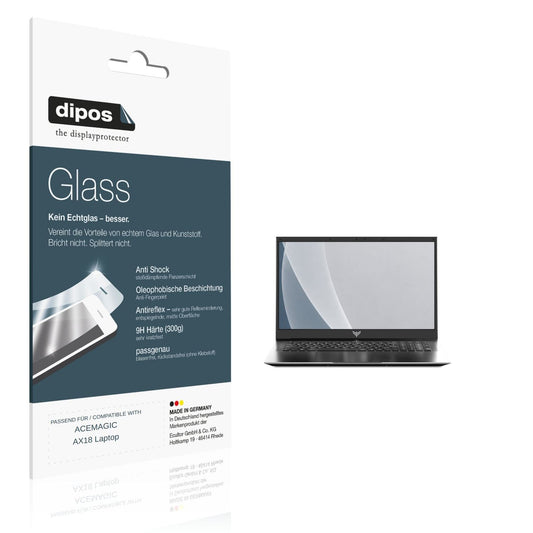 Matte Displayschutzfolie von dipos passend für ACEMAGIC AX18 Laptop, 9H kratzfest und blasenfrei montiert