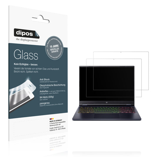 Matte Displayschutzfolie von dipos passend für Acer Predator Helios Neo 14 AI, 9H kratzfest und blasenfrei montiert