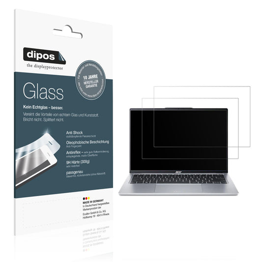 Matte Displayschutzfolie von dipos passend für Acer Swift Go 14 Zoll OLED, 9H kratzfest und blasenfrei montiert
