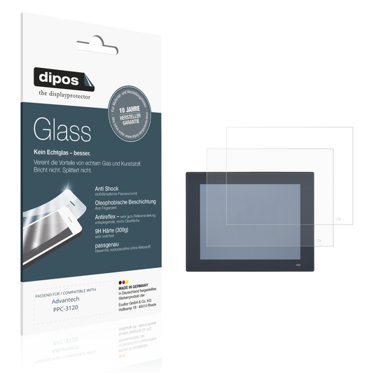 Matte Displayschutzfolie von dipos passend für Advantech PPC-3120, 9H kratzfest und blasenfrei montiert