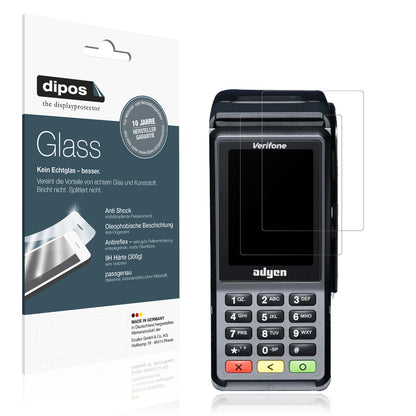Matte Displayschutzfolie von dipos passend für Adyen V400c Plus, 9H kratzfest und blasenfrei montiert