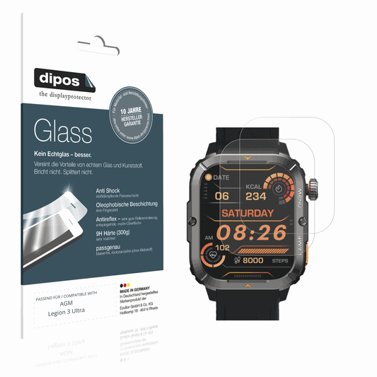 Matte Displayschutzfolie von dipos passend für AGM Legion 3 Ultra, 9H kratzfest und blasenfrei montiert
