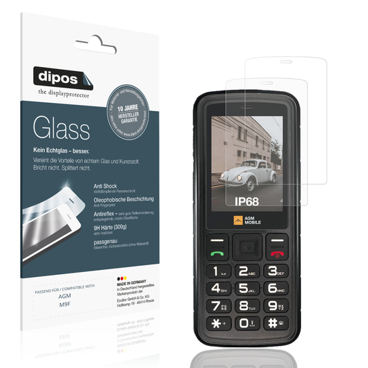 Matte Displayschutzfolie von dipos passend für AGM M9F, 9H kratzfest und blasenfrei montiert