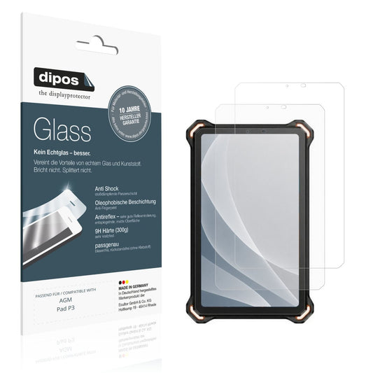 Matte Displayschutzfolie von dipos passend für AGM Pad P3, 9H kratzfest und blasenfrei montiert