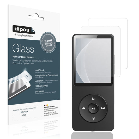 Matte Displayschutzfolie von dipos passend für AGPTEK A02ST, 9H kratzfest und blasenfrei montiert