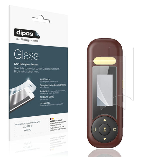 Matte Displayschutzfolie von dipos passend für AGPTEK A59PL, 9H kratzfest und blasenfrei montiert