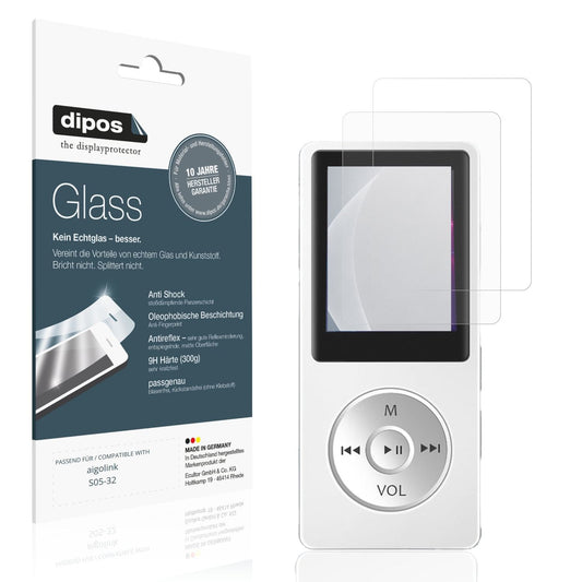 Matte Displayschutzfolie von dipos passend für aigolink S05-32, 9H kratzfest und blasenfrei montiert