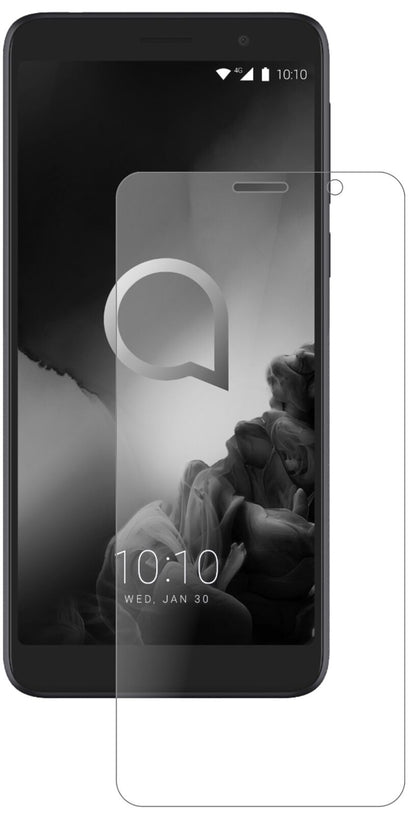 Matte Displayschutzfolie von dipos passend für Alcatel 1C (2019), 9H kratzfest und blasenfrei montiert