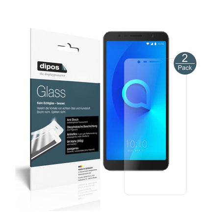 Matte Displayschutzfolie von dipos passend für Alcatel 3C, 9H kratzfest und blasenfrei montiert