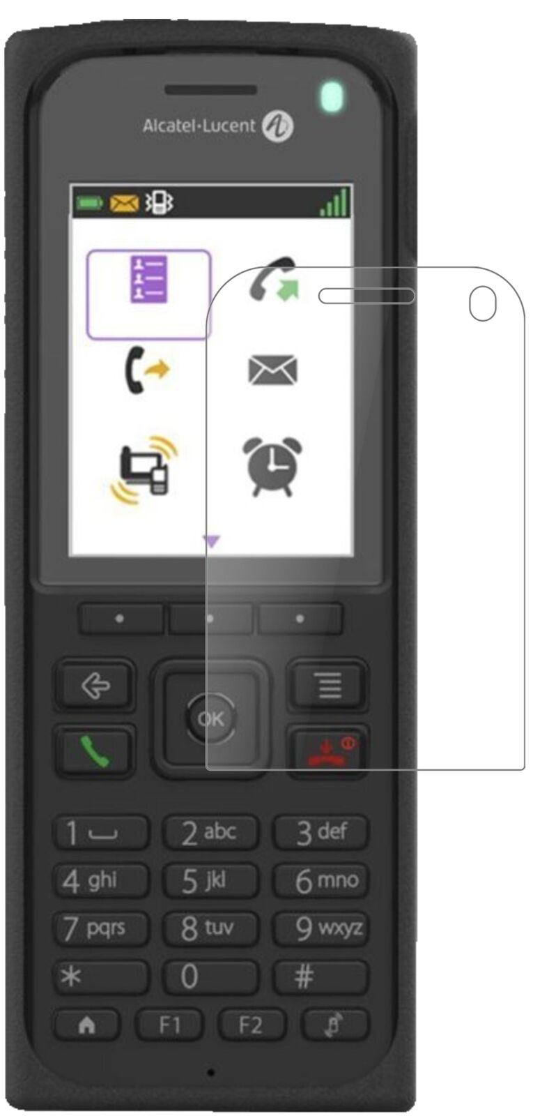 Matte Displayschutzfolie von dipos passend für Alcatel 8262, 9H kratzfest und blasenfrei montiert