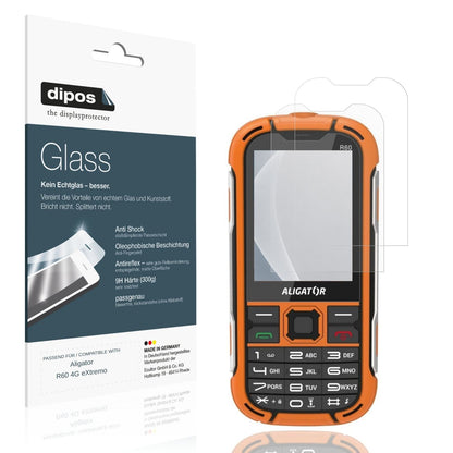 Matte Displayschutzfolie von dipos passend für Aligator R60 4G eXtremo, 9H kratzfest und blasenfrei montiert