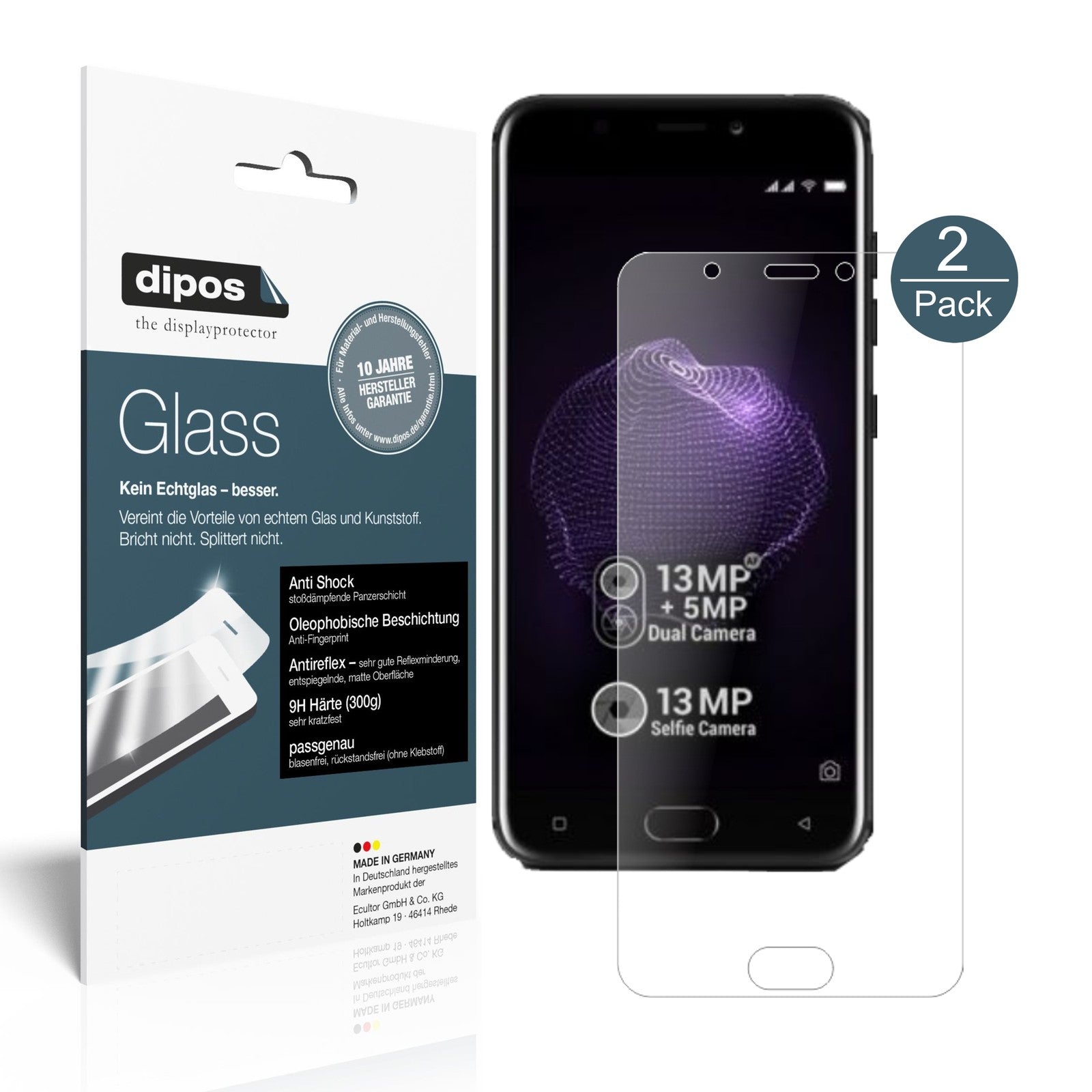 Matte Displayschutzfolie von dipos passend für Allview X4 Soul, 9H kratzfest und blasenfrei montiert