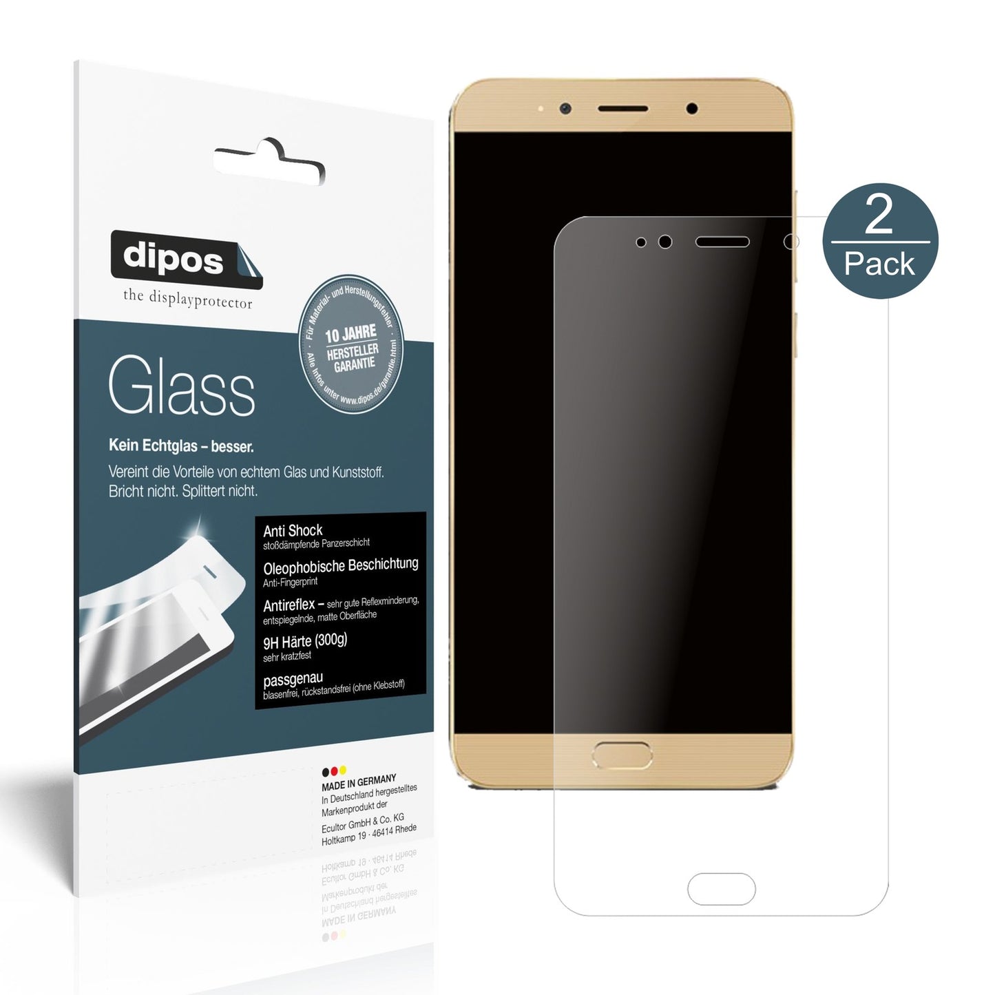 Matte Displayschutzfolie von dipos passend für Allview X4 Soul Lite, 9H kratzfest und blasenfrei montiert
