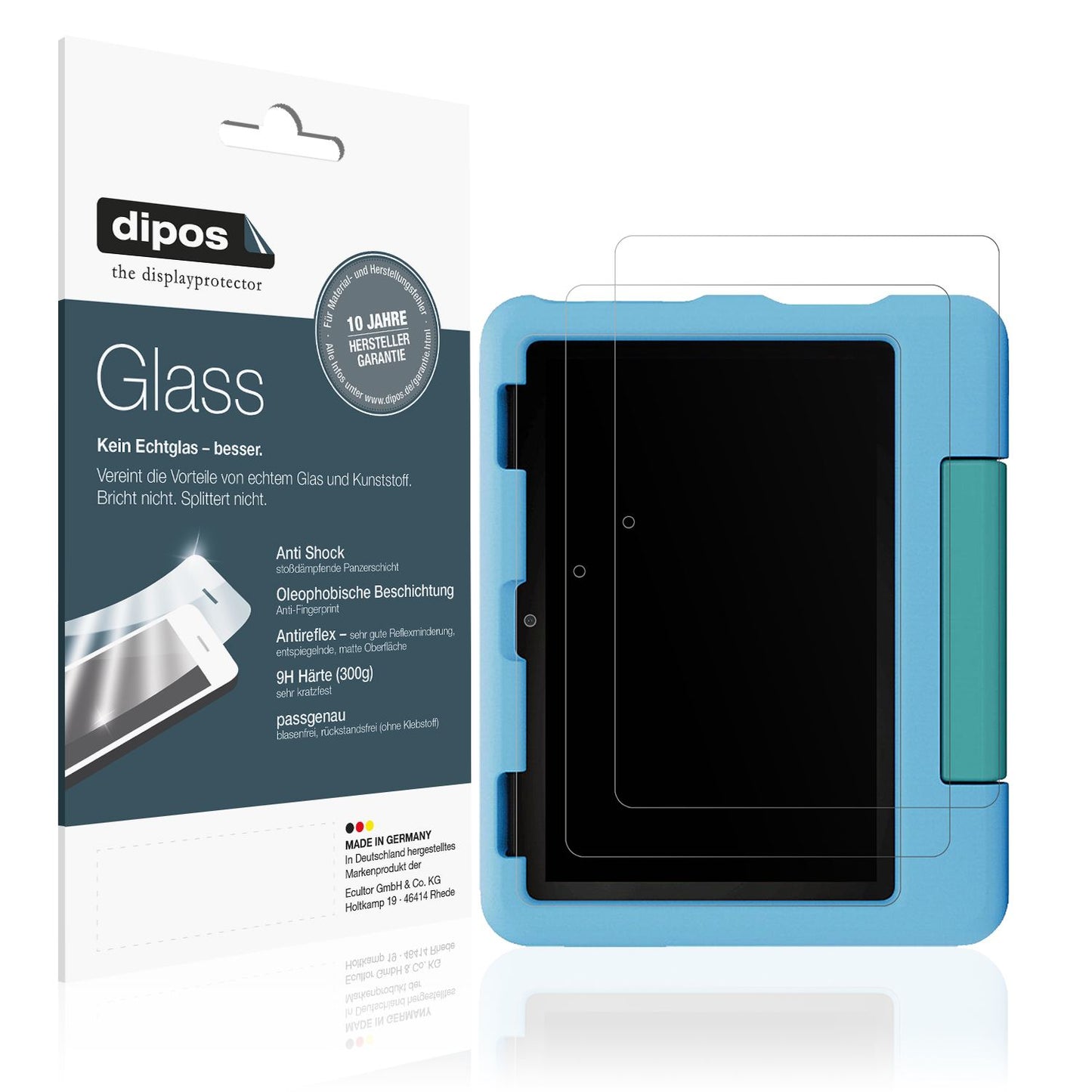 Matte Displayschutzfolie von dipos passend für Amazon Fire HD 8 Kids 2024, 9H kratzfest und blasenfrei montiert