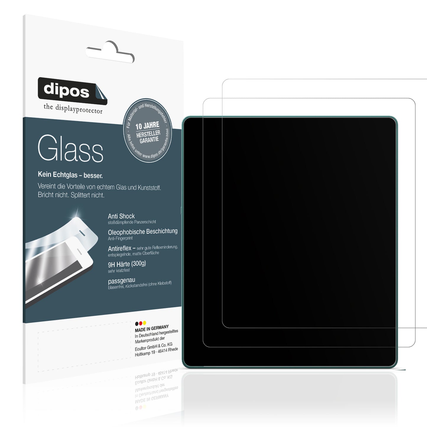 Matte Displayschutzfolie von dipos passend für Amazon Kindle Scrible 2024, 9H kratzfest und blasenfrei montiert