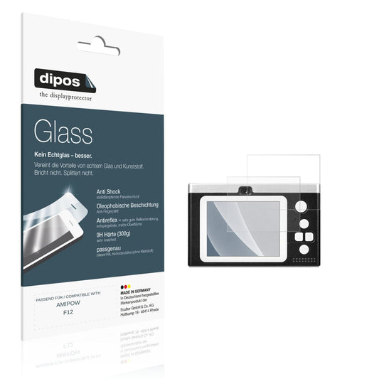 Matte Displayschutzfolie von dipos passend für AMIPOW F12, 9H kratzfest und blasenfrei montiert