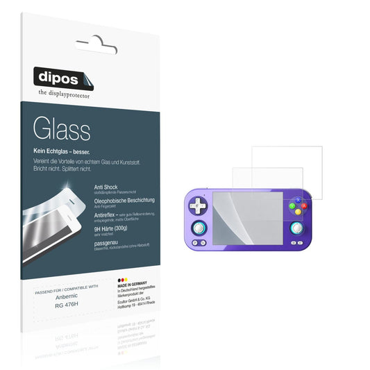 Matte Displayschutzfolie von dipos passend für Anbernic RG 476H, 9H kratzfest und blasenfrei montiert