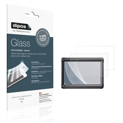 Matte Displayschutzfolie von dipos passend für Ancel X6, 9H kratzfest und blasenfrei montiert