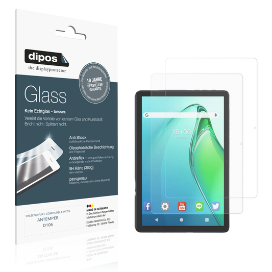 Matte Displayschutzfolie von dipos passend für ANTEMPER D106, 9H kratzfest und blasenfrei montiert