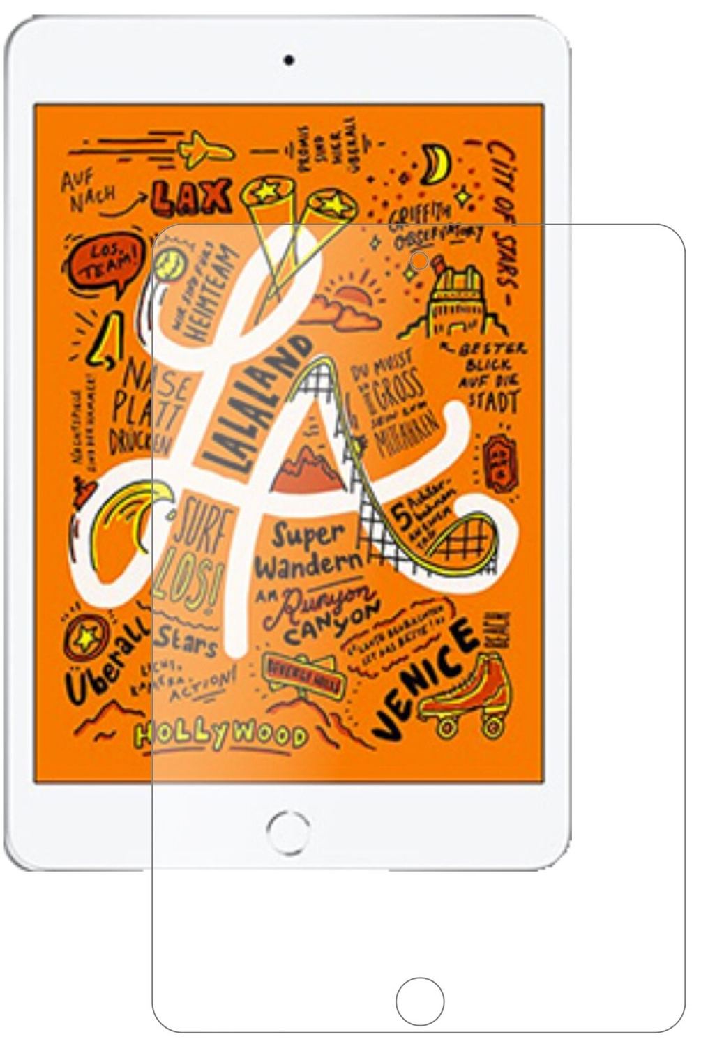 Matte Displayschutzfolie von dipos passend für Apple iPad Mini (2019) 7.9 Zoll, 9H kratzfest und blasenfrei montiert