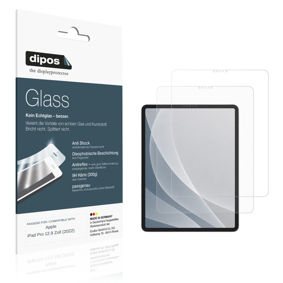 Displayschutz hergestellt in Deutschland, höchste Qualität made in Germany