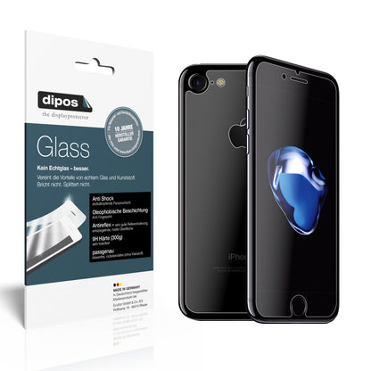 Matte Displayschutzfolie von dipos passend für Apple iPhone 7 Plus, 9H kratzfest und blasenfrei montiert