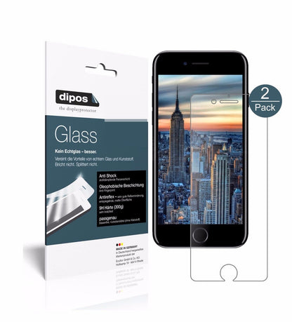 Matte Displayschutzfolie von dipos passend für Apple iPhone 8 Plus, 9H kratzfest und blasenfrei montiert