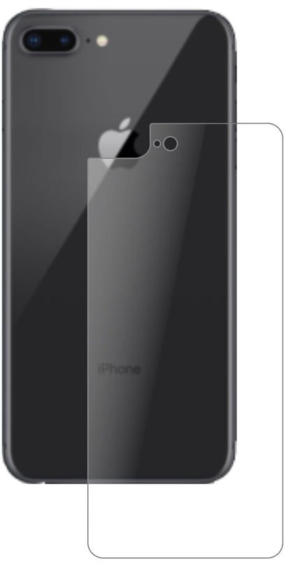 Matte Displayschutzfolie von dipos passend für Apple iPhone 8 Plus Rückseite, 9H kratzfest und blasenfrei montiert