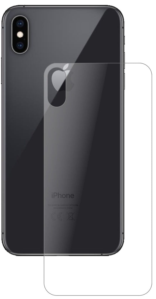 Matte Displayschutzfolie von dipos passend für Apple iPhone XS Max Rückseite, 9H kratzfest und blasenfrei montiert