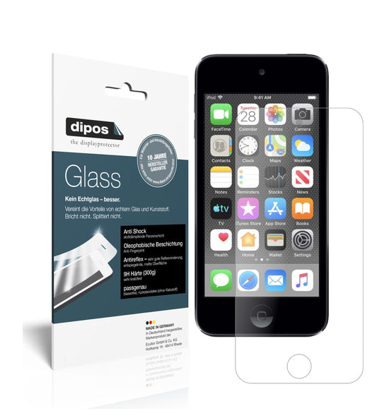 Matte Displayschutzfolie von dipos passend für Apple iPod Touch (2019), 9H kratzfest und blasenfrei montiert