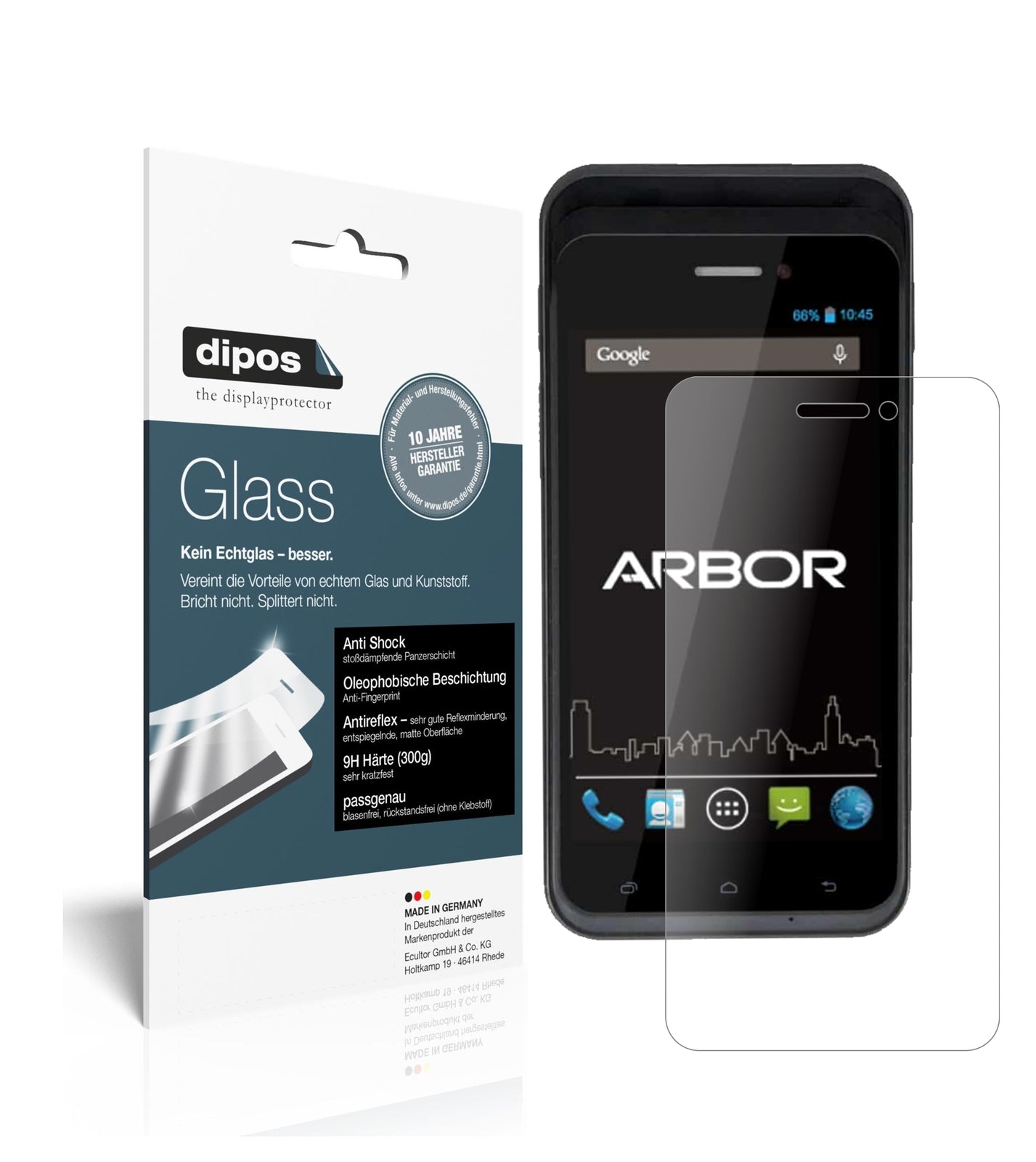 Matte Displayschutzfolie von dipos passend für Arbor Gladius 5, 9H kratzfest und blasenfrei montiert