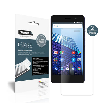 Matte Displayschutzfolie von dipos passend für Archos Access 50 Color, 9H kratzfest und blasenfrei montiert