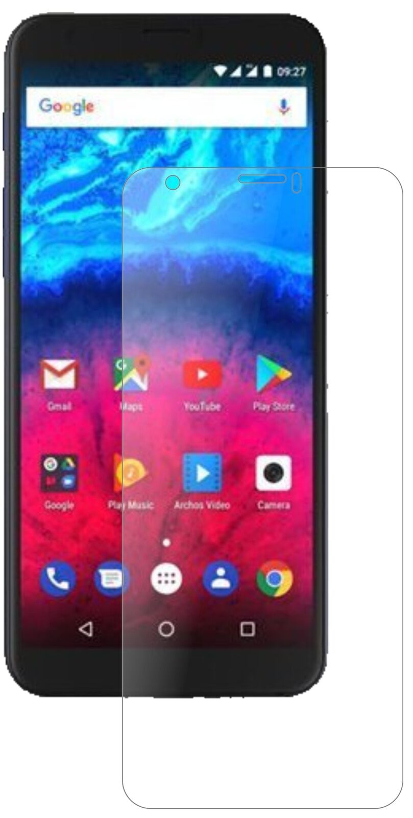 Matte Displayschutzfolie von dipos passend für Archos Core 60S, 9H kratzfest und blasenfrei montiert