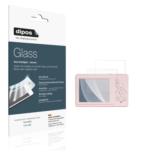 Matte Displayschutzfolie von dipos passend für Aroeally CD-W8, 9H kratzfest und blasenfrei montiert