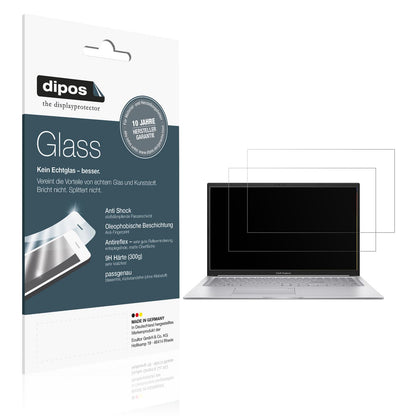 Matte Displayschutzfolie von dipos passend für ASUS 17.3 Zoll i1355U, 9H kratzfest und blasenfrei montiert