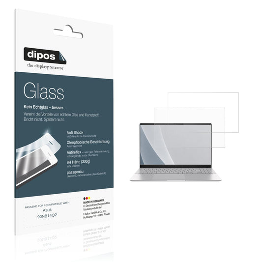 Matte Displayschutzfolie von dipos passend für Asus 90NB14Q2, 9H kratzfest und blasenfrei montiert
