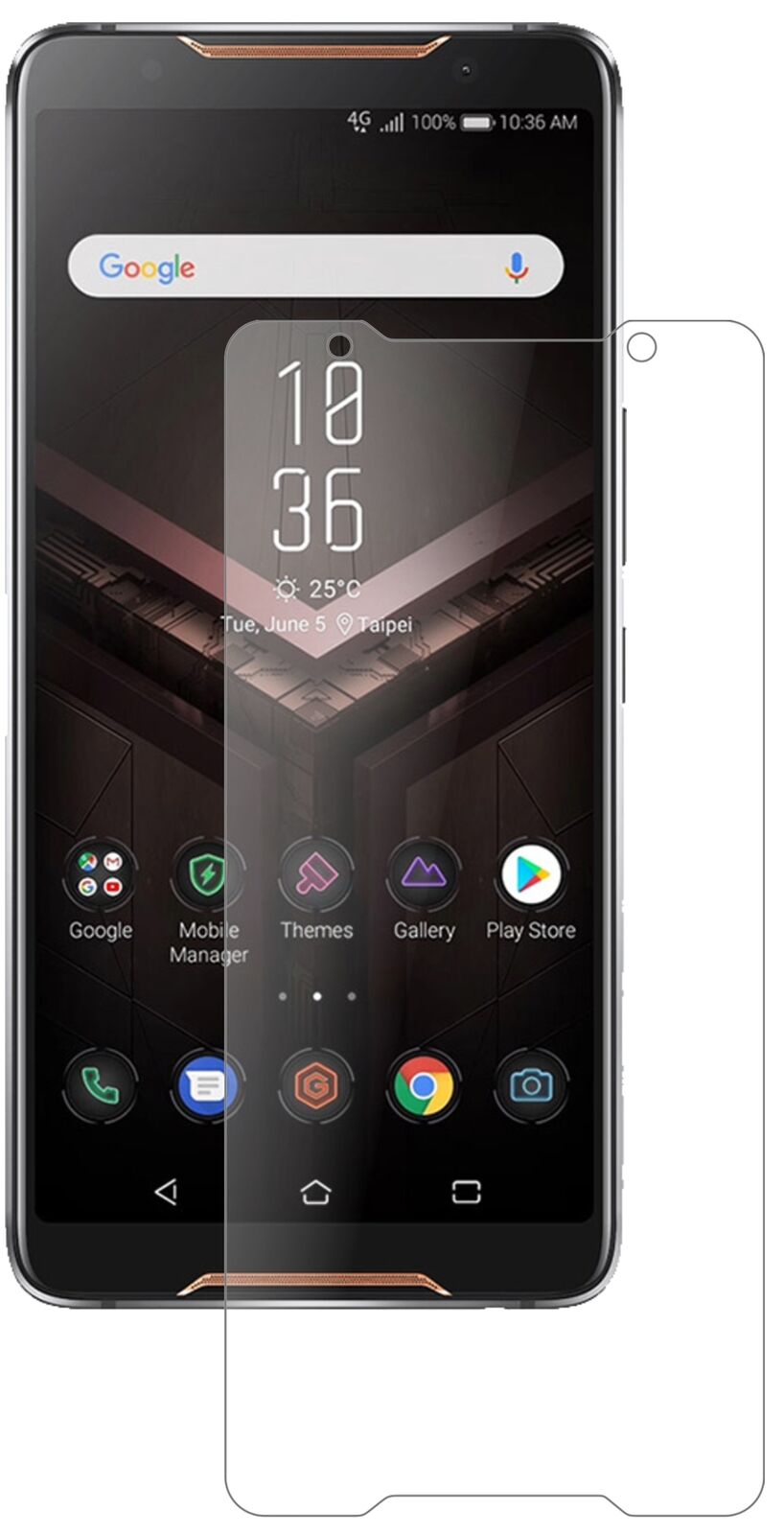 Matte Displayschutzfolie von dipos passend für Asus ROG Phone, 9H kratzfest und blasenfrei montiert
