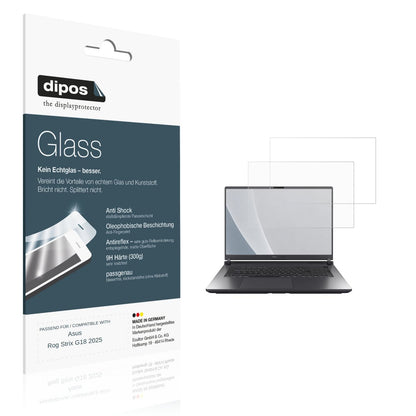 Matte Displayschutzfolie von dipos passend für Asus Rog Strix G18 2025, 9H kratzfest und blasenfrei montiert