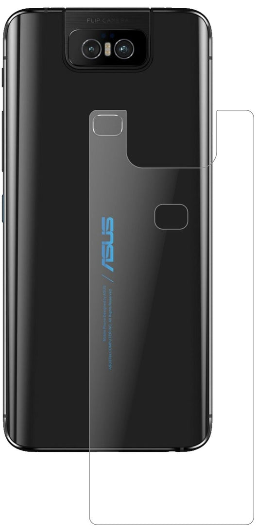 Matte Displayschutzfolie von dipos passend für Asus Zenfone 6 (ZS630KL) Rückseite, 9H kratzfest und blasenfrei montiert