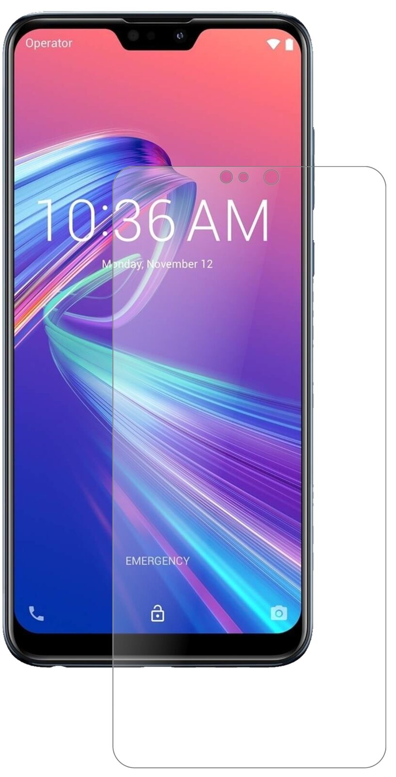 Matte Displayschutzfolie von dipos passend für Asus ZenFone Max Pro (M2), 9H kratzfest und blasenfrei montiert