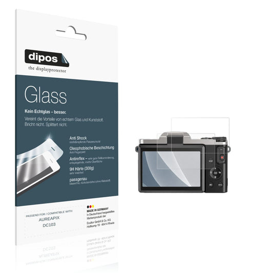 Matte Displayschutzfolie von dipos passend für AUREAPIX DC103, 9H kratzfest und blasenfrei montiert