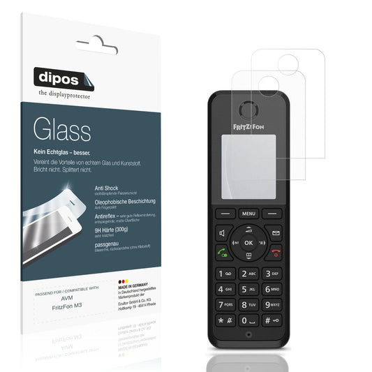 Matte Displayschutzfolie von dipos passend für AVM FritzFon M3, 9H kratzfest und blasenfrei montiert