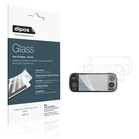 Matte Displayschutzfolie von dipos passend für AYN Odin 3, 9H kratzfest und blasenfrei montiert