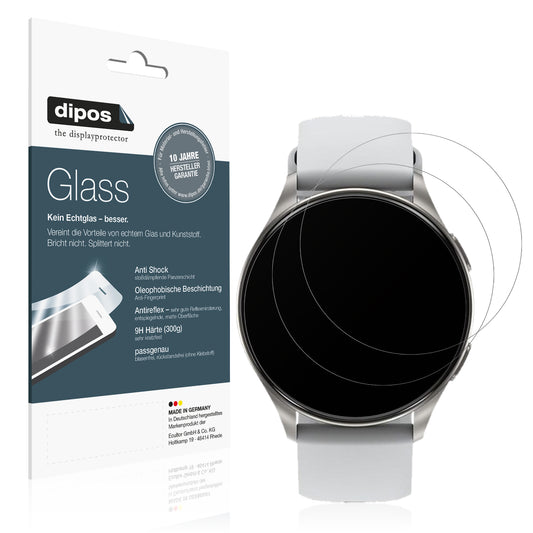 Matte Displayschutzfolie von dipos passend für Baolubao W60 Smartwatch, 9H kratzfest und blasenfrei montiert